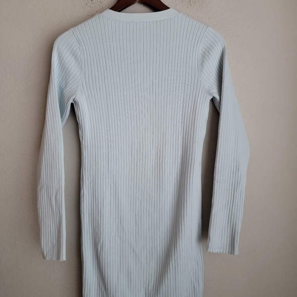 Reformation Bruni Cotton Sweater Dress in Powder size S NWOT - Picture 8 of 10